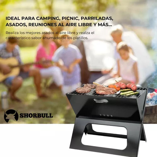 🔥 ¡Asador Portátil Plegable – Lleva el Sabor de la Parrilla a Donde Quieras! 🍔